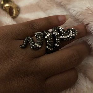 Rhinestone Snake Ring